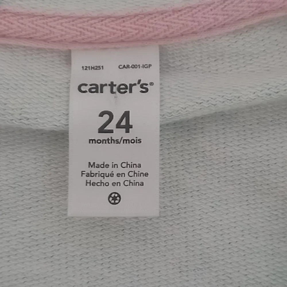 Carter's 24 a month cutie jacket hoodie zipper